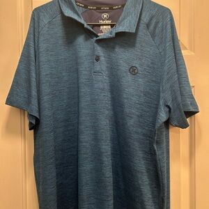 Hurley Blue Polo Shirt Athletic Casual Style